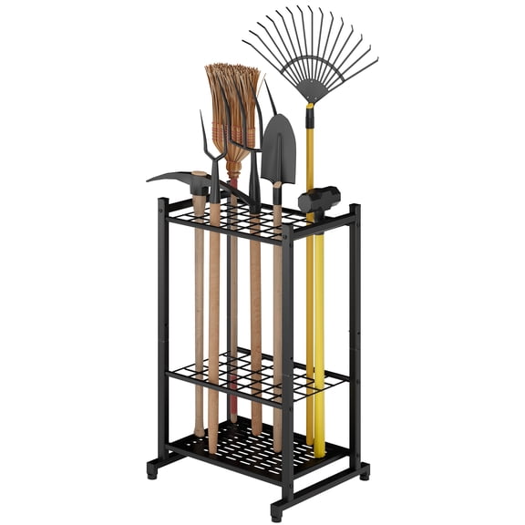 Sttoraboks Garden Tool Organizer, Yard Tool Tower Rack for Garage Organization and Storage