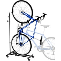 Sttoraboks Upright Bike Stand, Vertical & Horizontal Adjustable Height Bike Storage Rack for Apartment, Bicycle Floor Parking Rack for MTB Road Bikes Indoor Bike Storage - for Wheels Sizes up to 29”