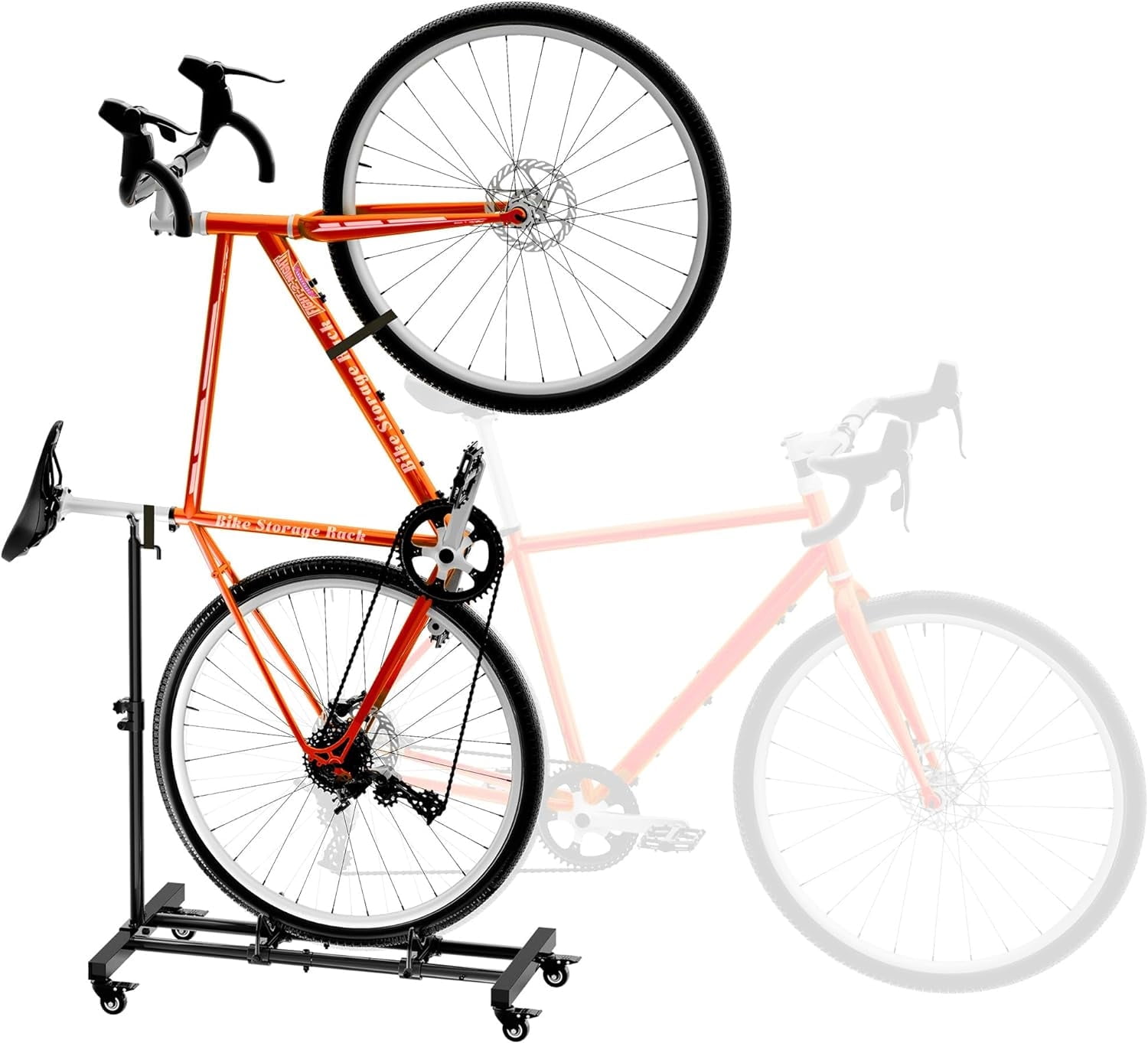 Free Shipping Sttoraboks Vertical Bike Stand Freestanding Indoor Bike Storage Rack Upright Bicycle Floor Stand Indoor Bike Holder with Adjustable Height for Garage Apartment for Wheels Sizes up to 29i...