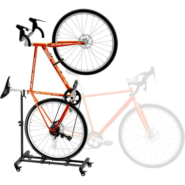 Free Shipping Sttoraboks Vertical Bike Stand Freestanding Indoor Bike Storage Rack Upright Bicycle Floor Stand Indoor Bike Holder with Adjustable Height for Garage Apartment for Wheels Sizes up to 29i...