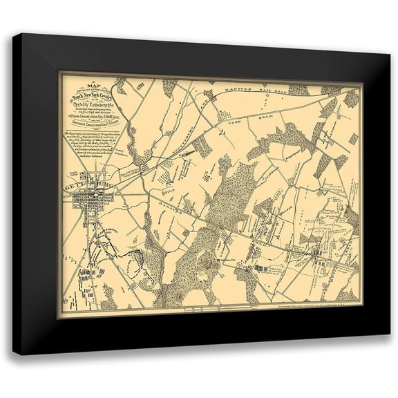 Stuart 14x11 Black Modern Framed Museum Art Print Titled - Tenth New York Cavalry - Stuart 1863