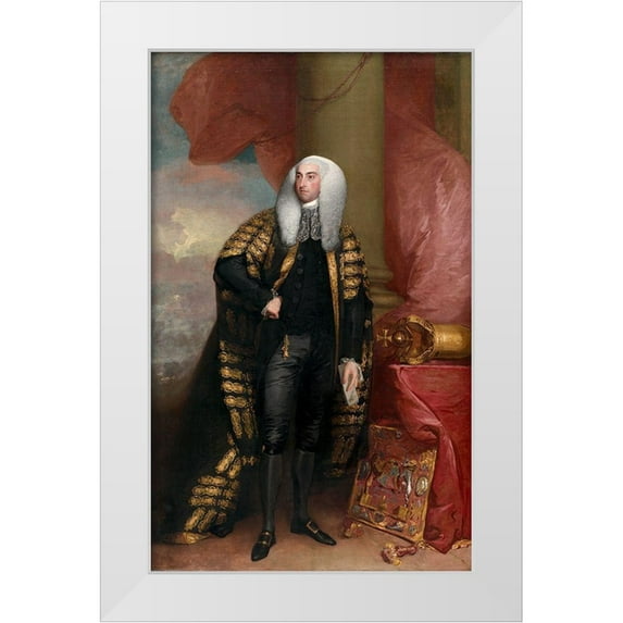 Stuart, Gilbert 10x14 White Modern Wood Framed Museum Art Print Titled - Baron FitzGibbon