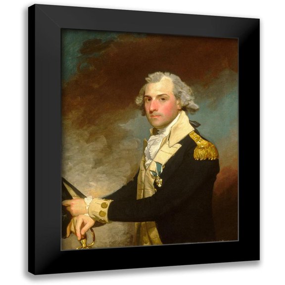 Stuart, Gilbert 12x14 Black Modern Framed Museum Art Print Titled - Matthew Clarkson 1794