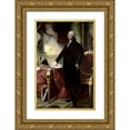 thumbnail image 1 of Stuart, Gilbert 13x18 Gold Ornate Wood Framed with Double Matting Museum Art Print Titled - George Washington, 1 of 4