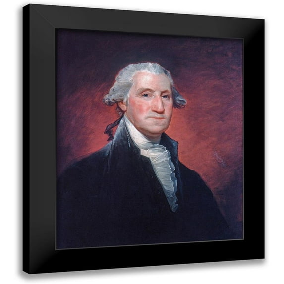 Stuart, Gilbert 20x23 Black Modern Framed Museum Art Print Titled - George Washington