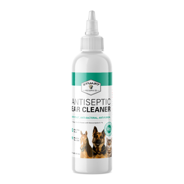 Stuart Pet Supply Antiseptic Dog Ear Infection Treatment Veterinarian Formulated Solution for