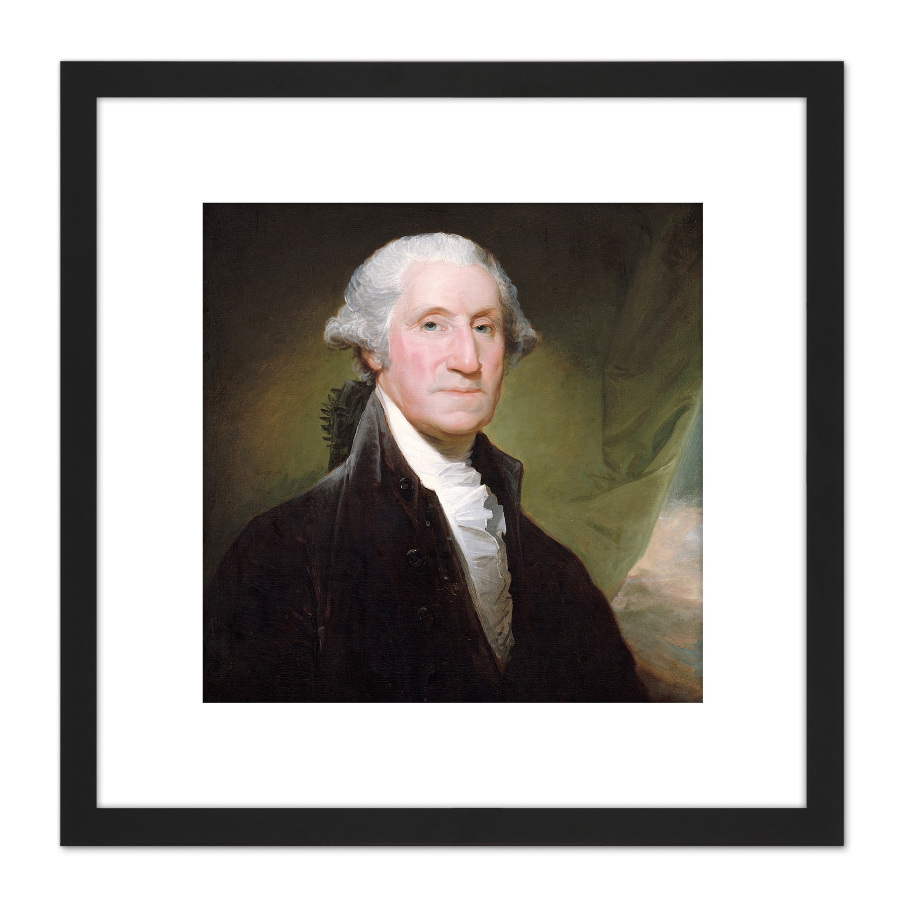 Stuart Portrait President General George Washington Painting 8X8 Inch ...