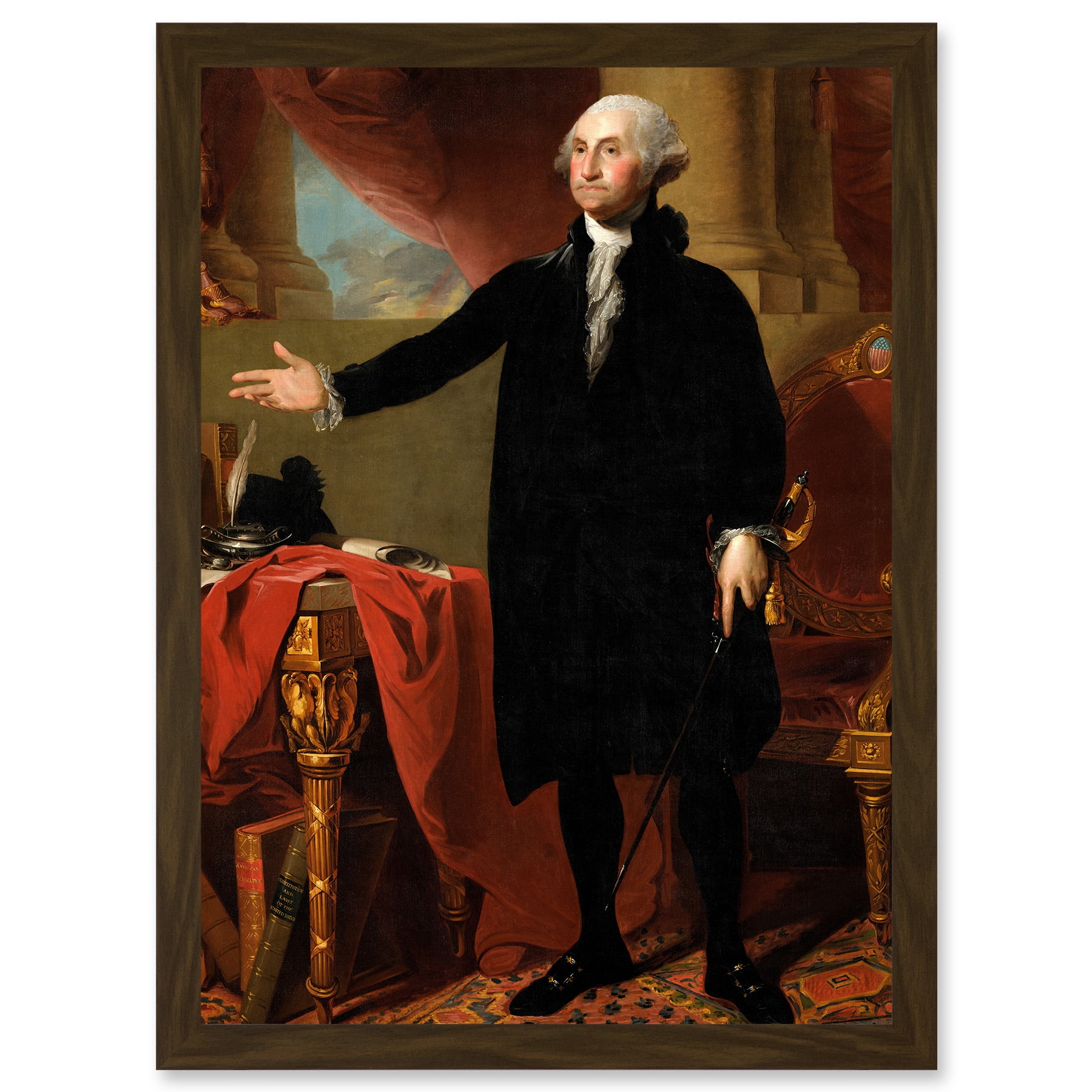 Stuart President George Washington A4 Artwork Framed Wall Art Print ...