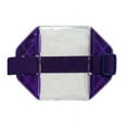 thumbnail image 1 of Stuart Promotional Products Reflective Purple Safety Armband ID Badge Holder, Vertical,Top Slit, Purple Adjustable Stretch Band & Blue Buckle., 1 of 2