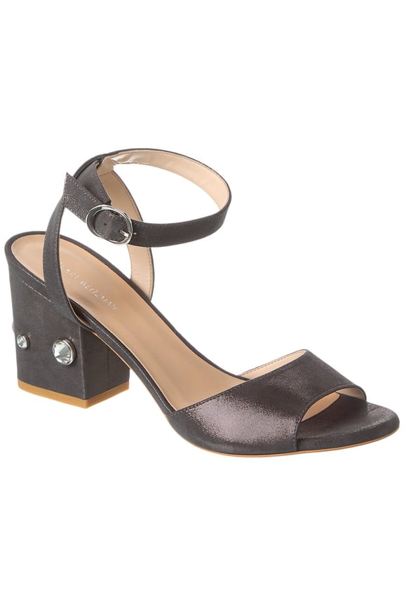 Allshine 75 Suede Block Sandal, 6.5, Black