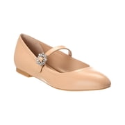 Stuart Weitzman Aura Leather Mary Jane, 7.5, Beige
