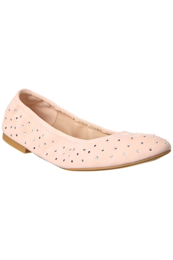 Bling Suede Ballet Flat, 7, Pink