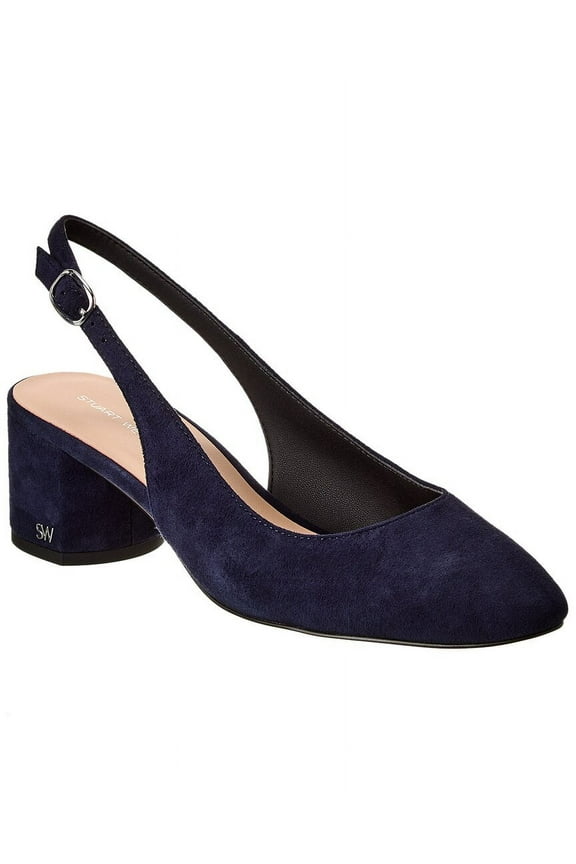 Bridgt 50 Suede Slingback Pump, 6.5, Blue
