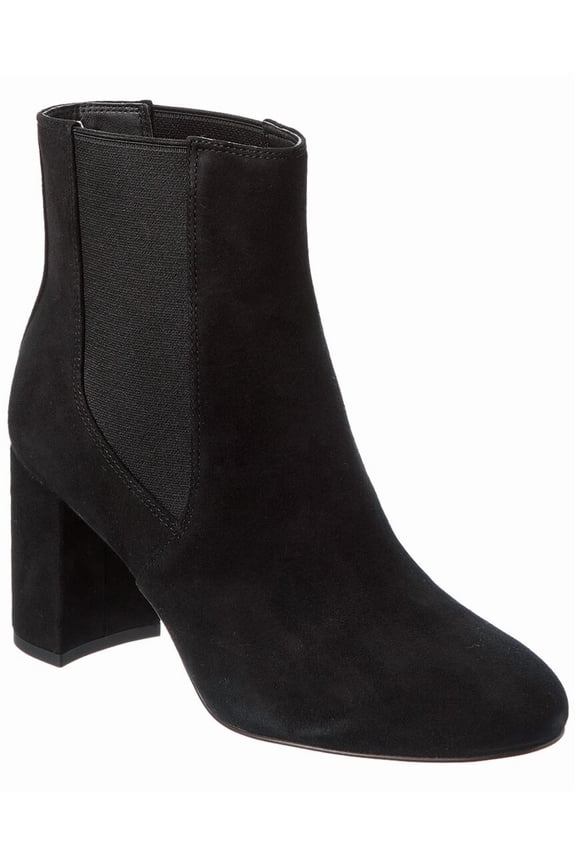 Celina 75 Suede Chelsea Bootie, 9, Black