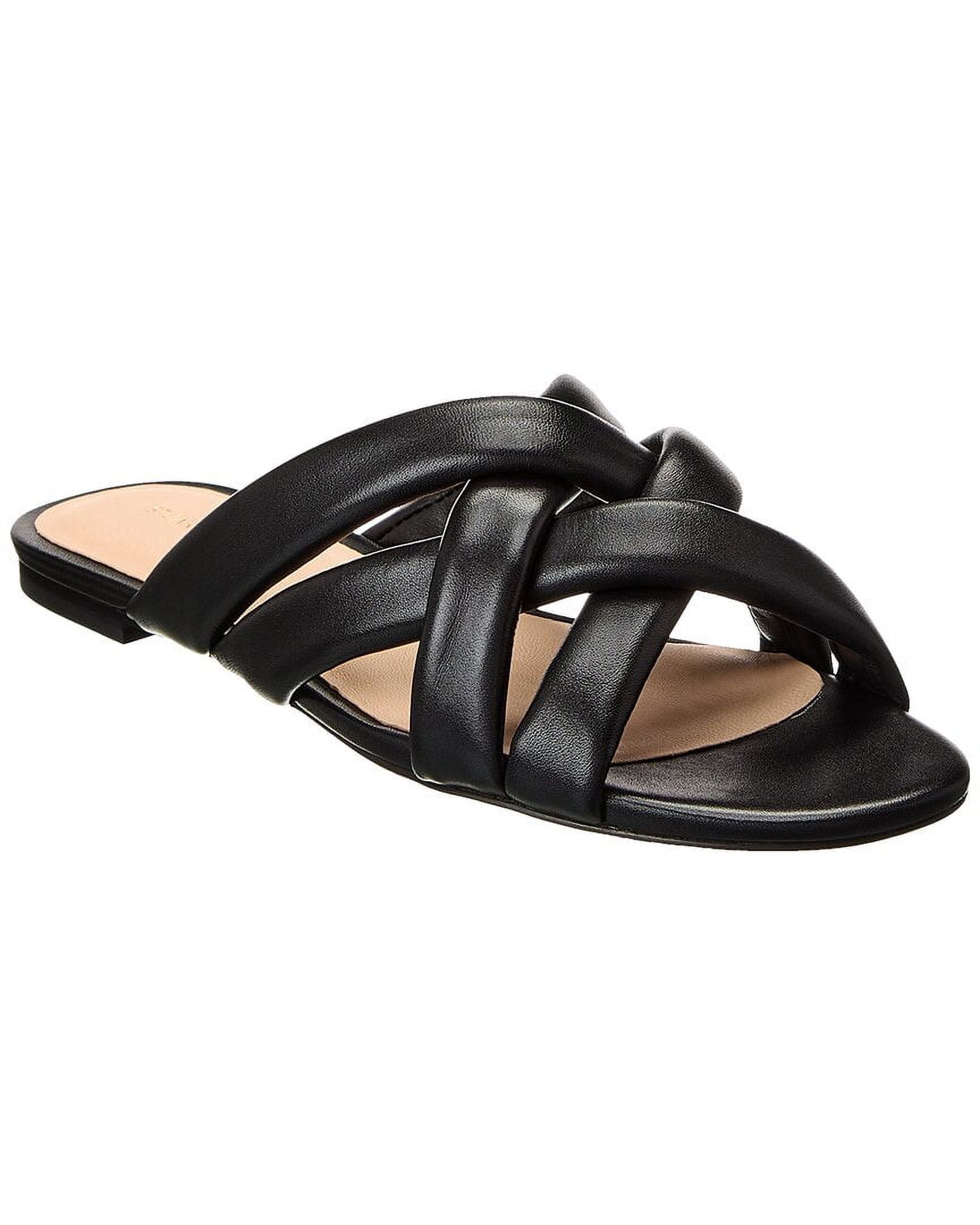 ★ ★ Broadway Leather Slide Black T52F1ASN410M Stuart Weitzman Crossover Leather Slide, 8, Black - Walmart.com