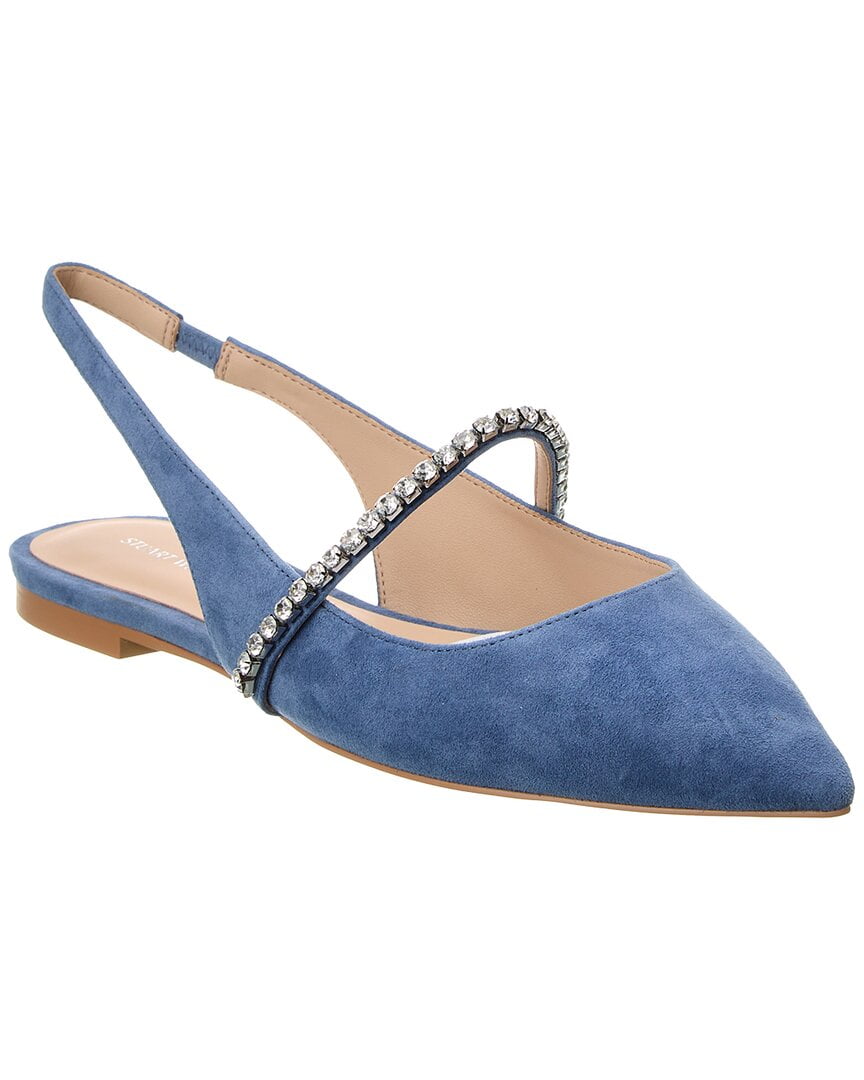 Blue suede slingbacks sales