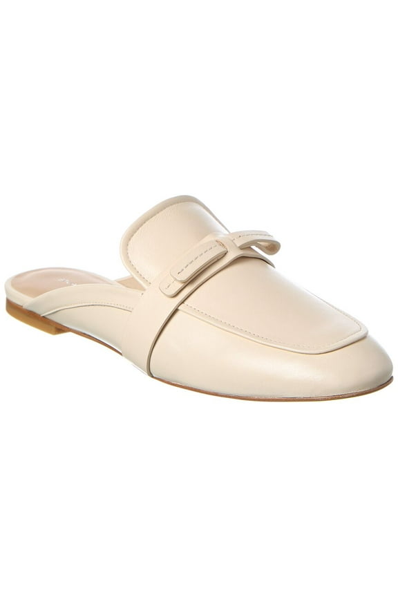 Emma Bow Leather Mule, 10, White