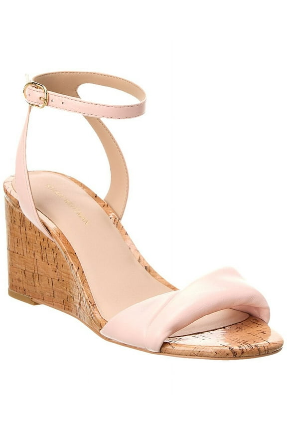 Everly 75 Leather Wedge Sandal, 9, Pink