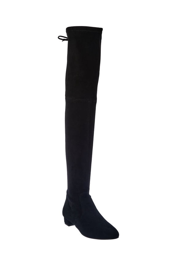 Genna 25 Suede Over-The-Knee Boot, 4.5, Black