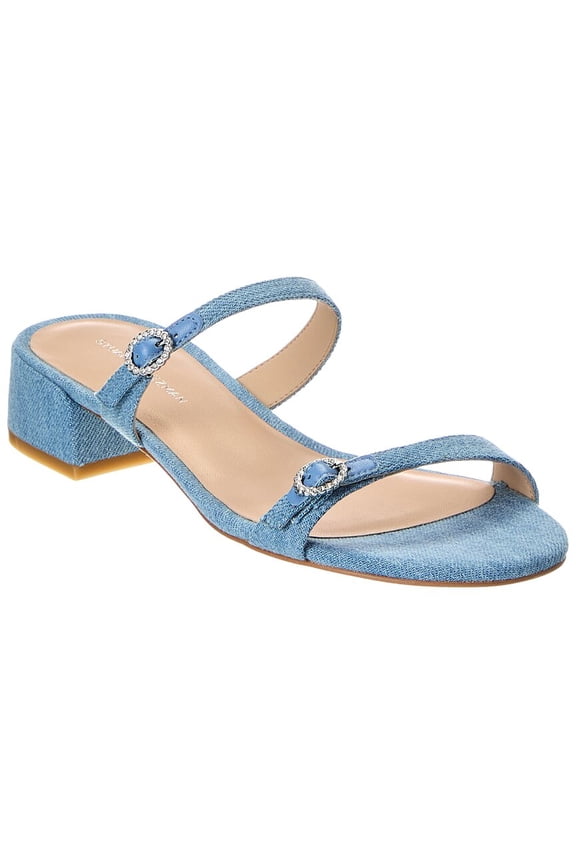 Ginger Xtal Block 35 Denim Sandal, 9, Blue