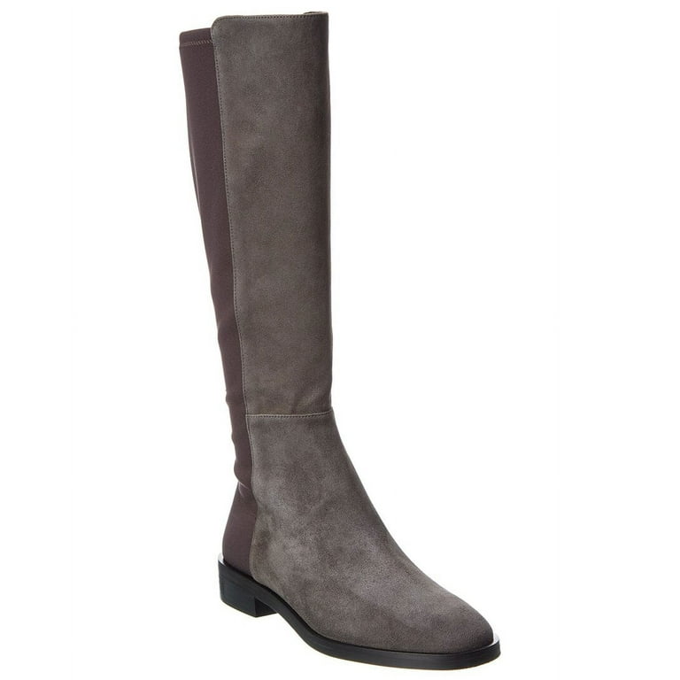 Stuart Weitzman Greer City Suede Knee High Boot 4.5 Grey