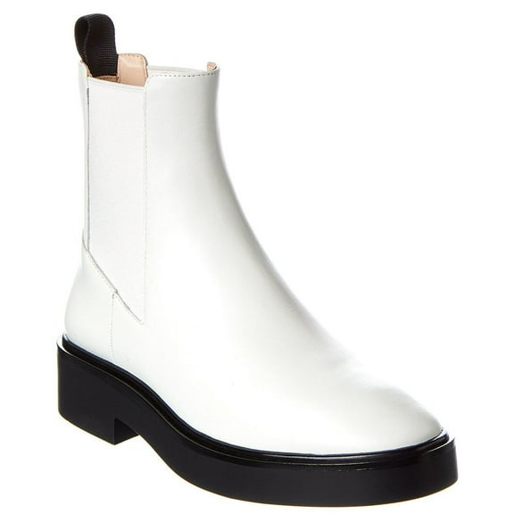 Stuart Weitzman Henley Leather Bootie, 8, White