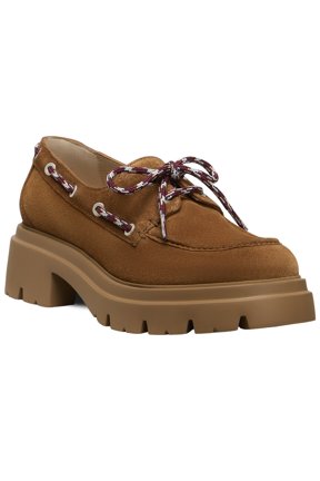 Hudson Suede Moccasin, 9, Brown