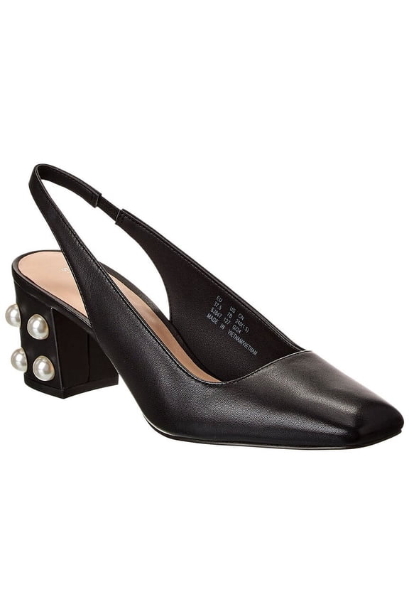 Jte 60 Leather Slingback Pump, 6.5, Black