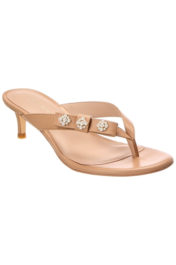 Julietta 50 Leather Sandal, 6 B, Beige