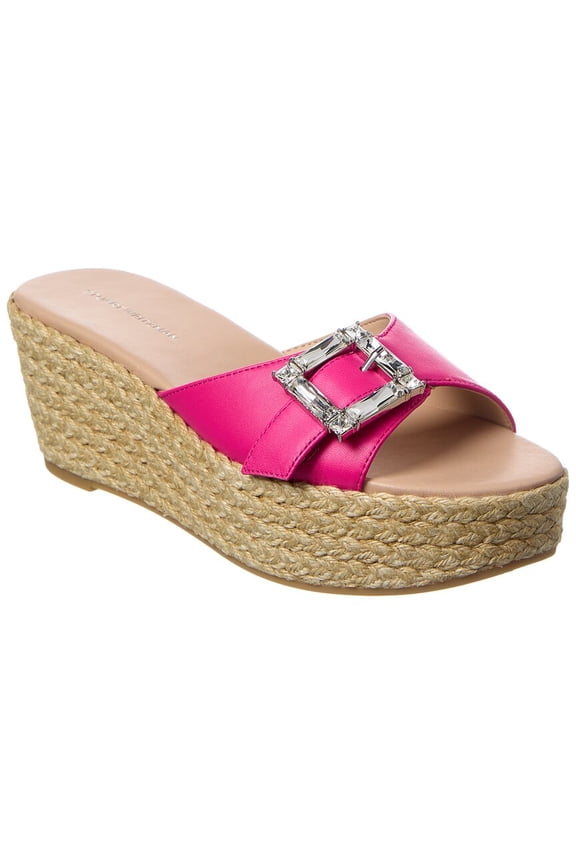June 75 Leather Wedge Sandal, 6.5, Pink