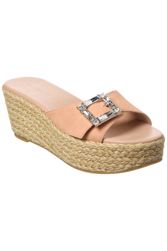 June 75 Suede Wedge Slide, 7, Pink