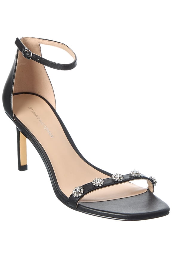 Justina 75 Leather Sandal, 8, Black