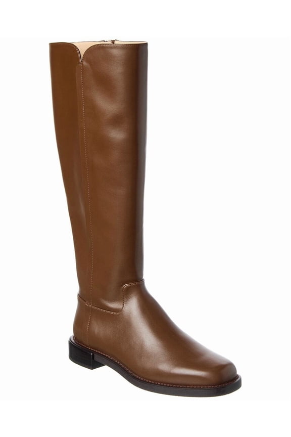 Leather Knee-High Riding Boot, 6.5, Brown