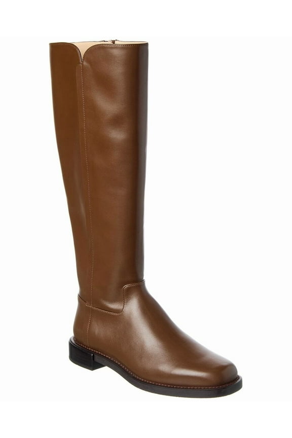 Leather Knee-High Riding Boot, 9, Brown