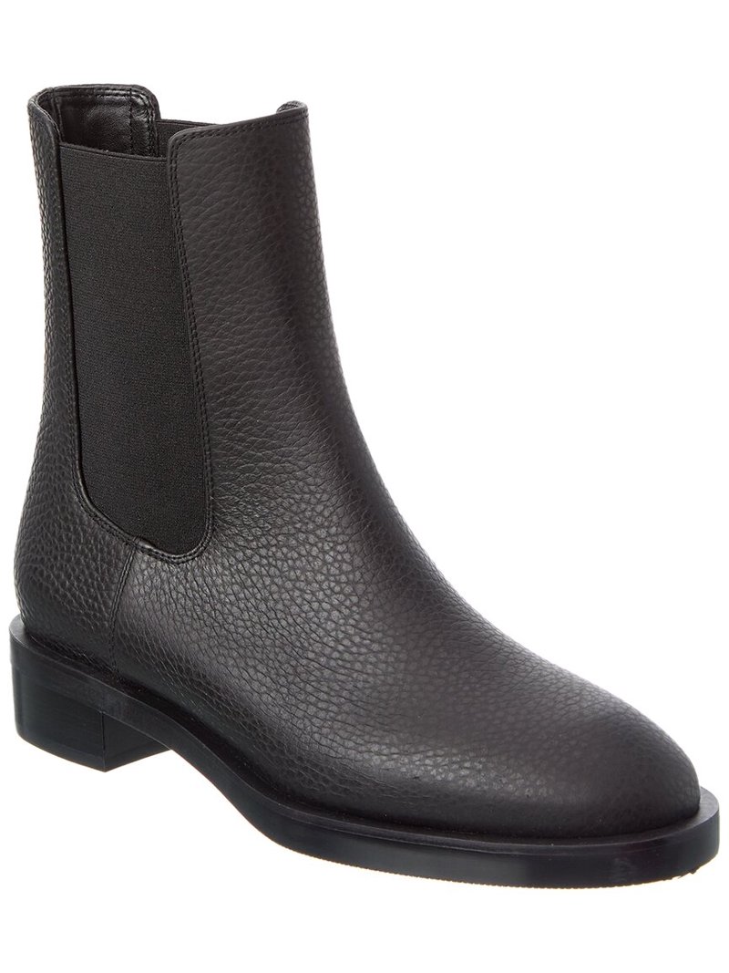 Stuart Weitzman Lenora Leather Chelsea Bootie, 7, Black  display picture 3