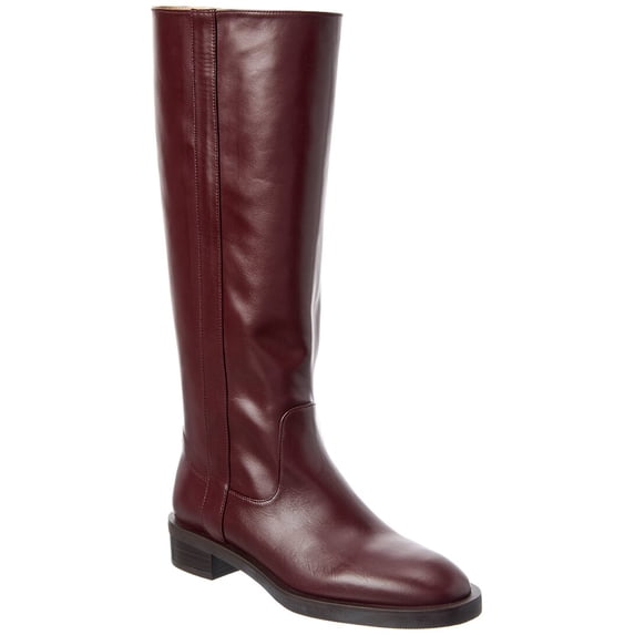 Stuart Weitzman Lenora Leather Knee-High Boot, 6.5, Red