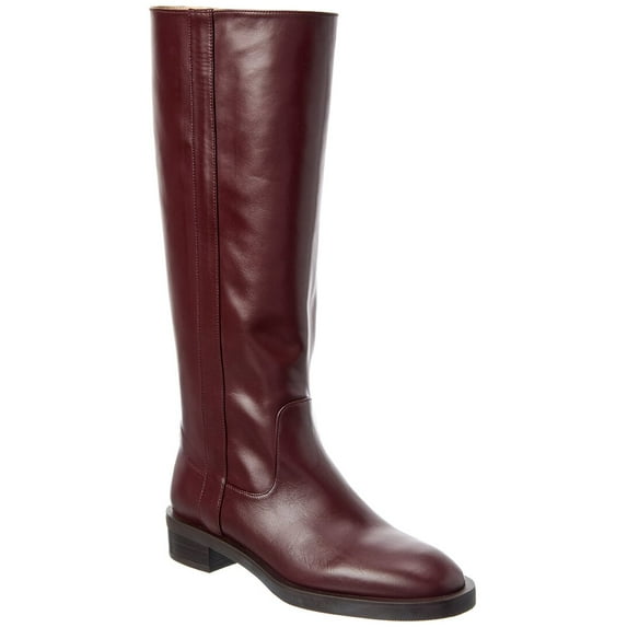 Stuart Weitzman Lenora Leather Knee-High Boot, 7, Red