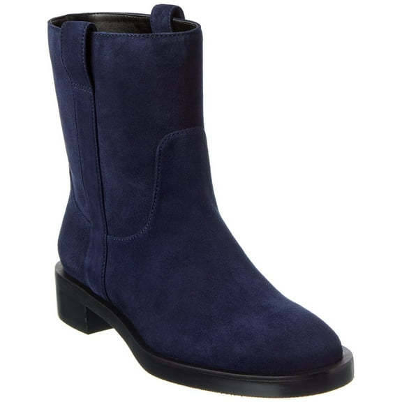 Stuart Weitzman Lenora Suede Bootie, 7.5, Blue