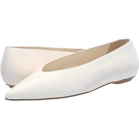 Stuart Weitzman Lina SI760 Flat Womens US 9 Seashell Leather Pointed Toe ZOGG188