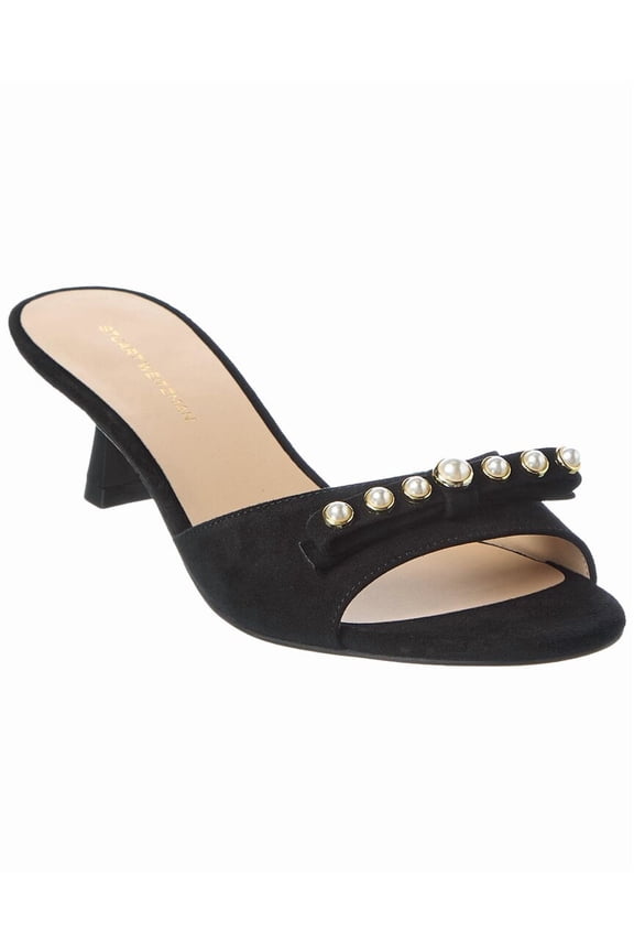 Luella 50 Suede Sandal, 7, Black