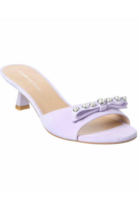 Luella 50 Suede Sandal, 8, Purple