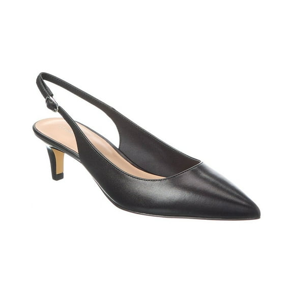 Stuart Weitzman Mara 50 Leather Slingback Pump, 7.5, Black
