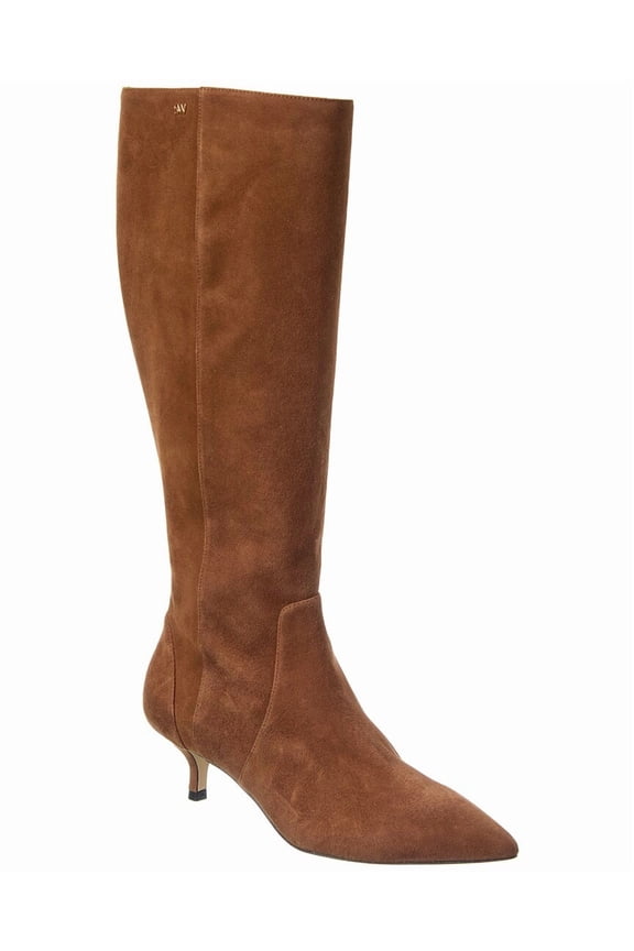 Mara 50 Zip Suede Knee-High Boot, 7, Brown