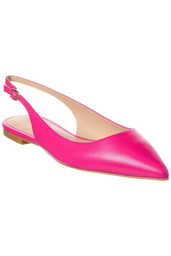 Mara Leather Slingback Flat, 7, Pink