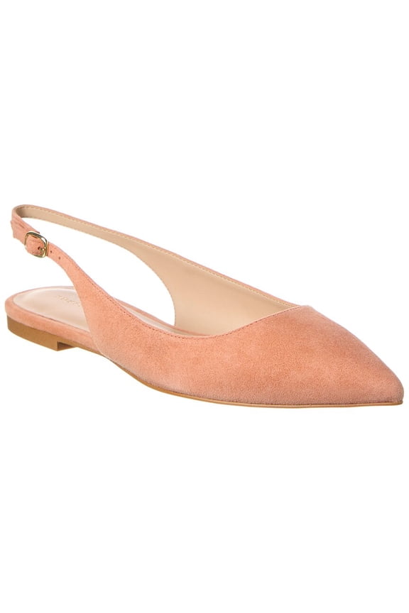 Mara Suede Slingback Flat, 8, Pink