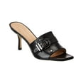 thumbnail image 1 of Stuart Weitzman Maverick Slide 75 Leather Sandal, 10, Black, 1 of 5