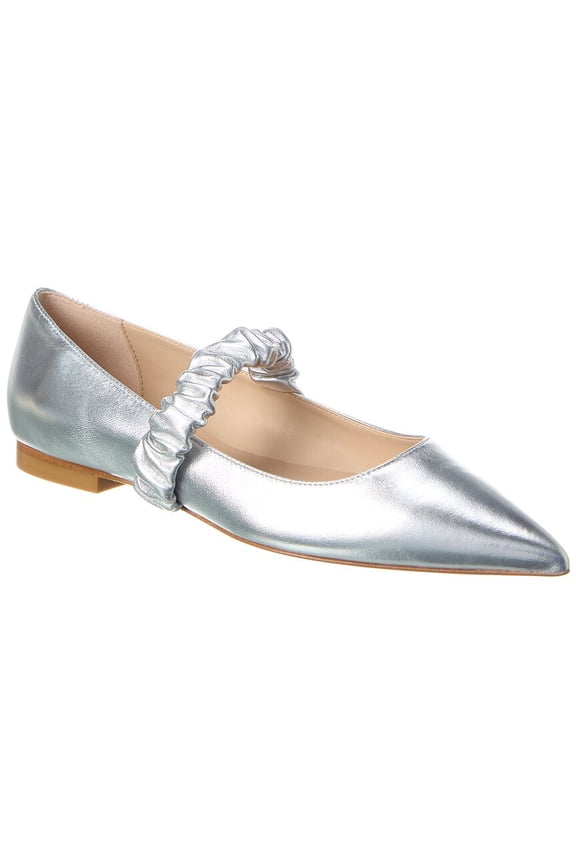 Maxine Leather Ballet Flat, 7.5, Silver