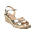 thumbnail image 1 of Stuart Weitzman Miami Espadrille Leather Wedge, 8.5, Gold, 1 of 5