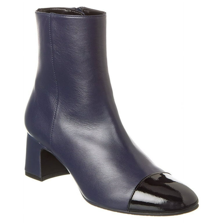 Stuart Weitzman Milla 60 Leather Bootie 10 Blue