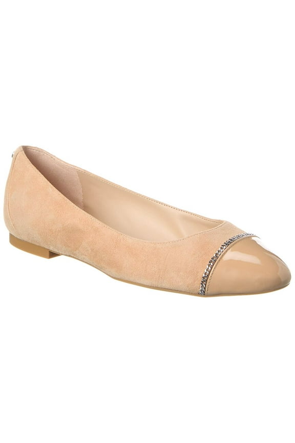 Milla Chain Suede Ballet Flat, 6.5, Beige